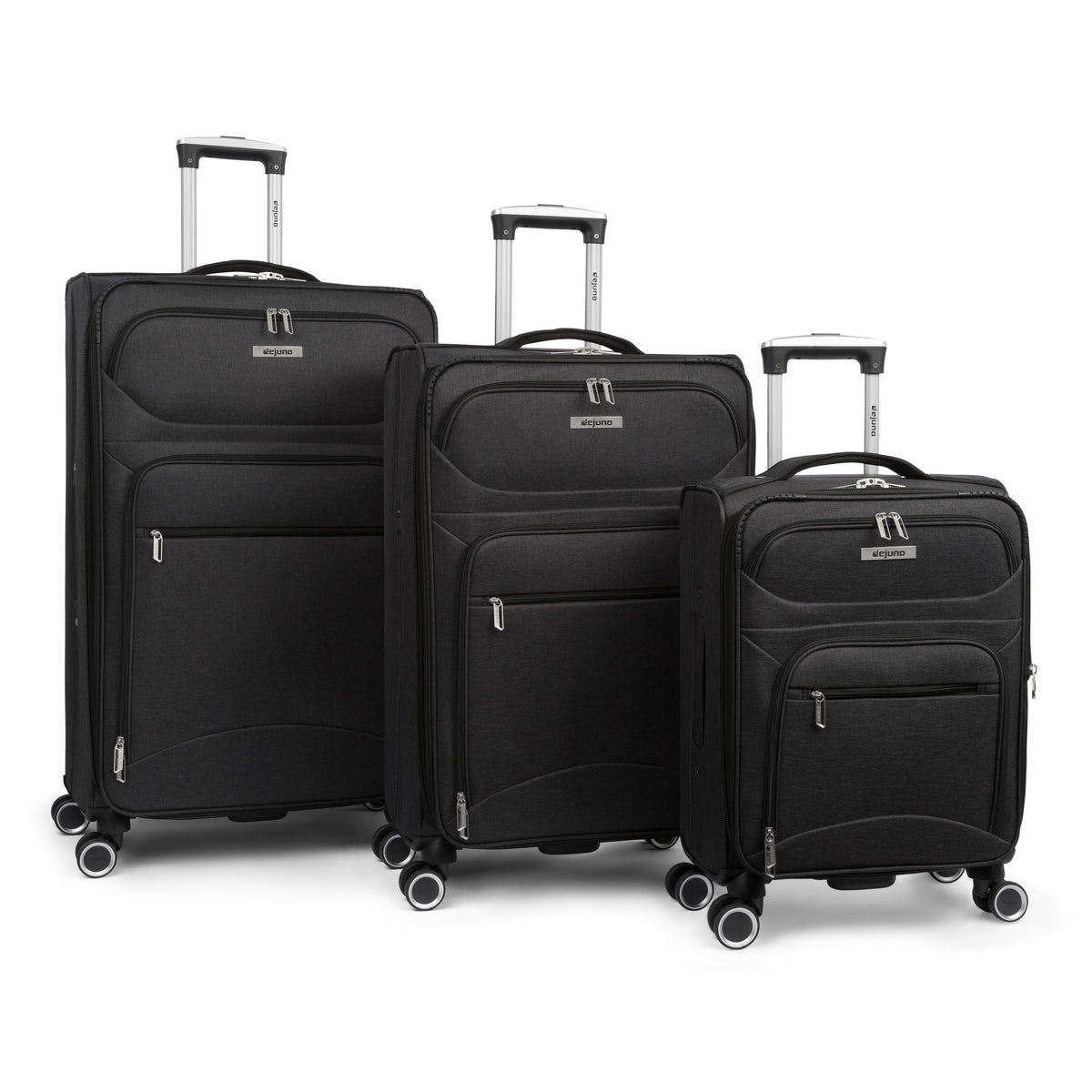 Durango 3-piece softside luggage set in Black: carry-on, medium and large suitcases