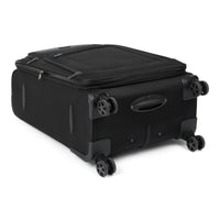 Executive softside spinner suitcase in Black, close-up of the spinner wheels