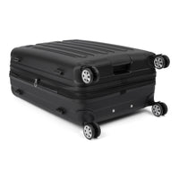 Tutin hardside spinner suitcase in Black, close-up of the spinner wheels