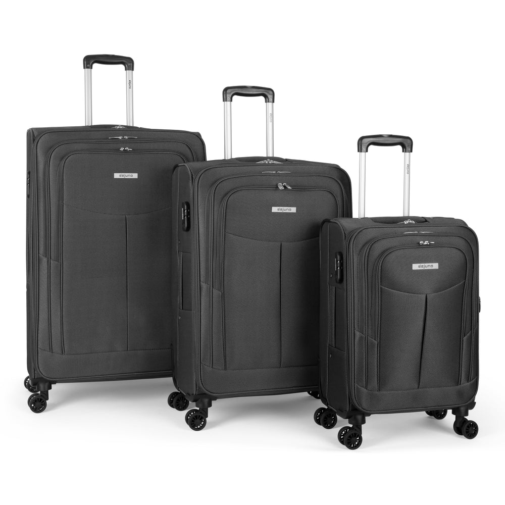 Legacy II 3-piece softside luggage set in Gray: carry-on, medium and large suitcases