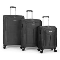 Legacy II 3-piece softside luggage set in Gray: carry-on, medium and large suitcases