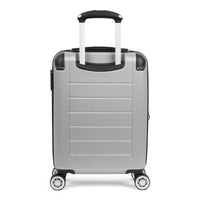 Compact II hardside carry-on spinner suitcase in Silver, back view