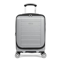 Compact II hardside carry-on spinner suitcase in Silver, front view