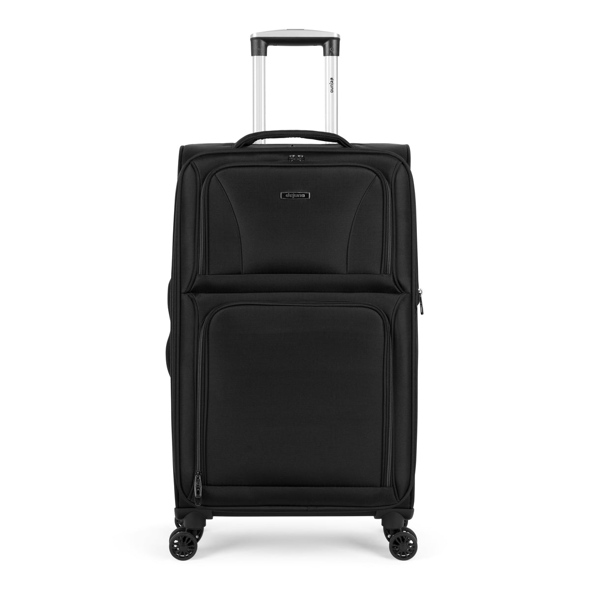 Atlantis softside spinner suitcase in Black, front view