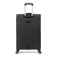 Durango softside spinner suitcase in Black, back view