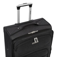 Durango softside spinner suitcase in Black, close-up of the padded handle