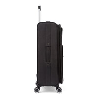 Durango softside spinner suitcase in Black, side view