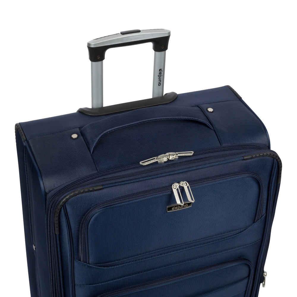 Dawson softside spinner suitcase in Navy, close-up of the padded handle