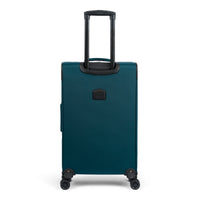 Jasper softside spinner suitcase in Green, back view