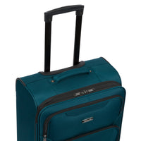 Jasper softside spinner suitcase in Green, close-up of the padded handle