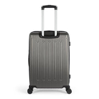 Cornwall hardside spinner suitcase in Charcoal, back view
