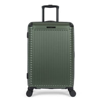 Abrams hardside spinner suitcase in Olive, front view
