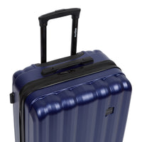 Camden II hardside spinner suitcase in Ocean Blue, close-up of the padded handle