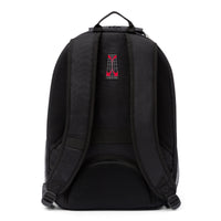 Commuter TSA-friendly laptop backpack in Black, back view with padded back panel and shoulder straps