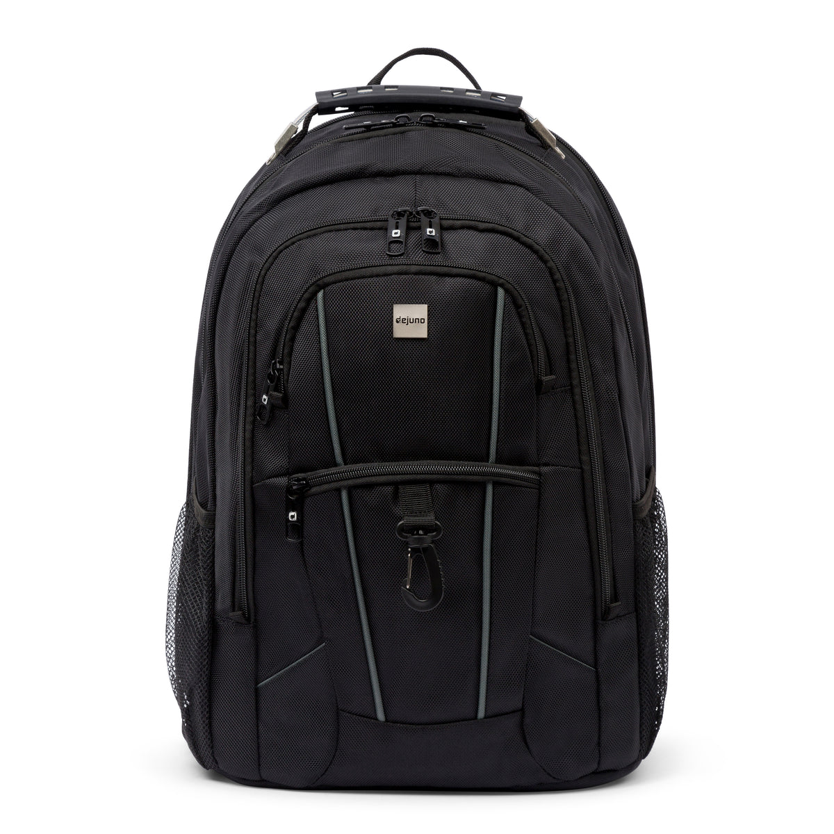 Commuter TSA-friendly laptop backpack in Black, front view
