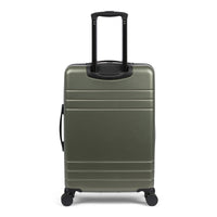 Back of the Eminence hardside suitcase in Olive green