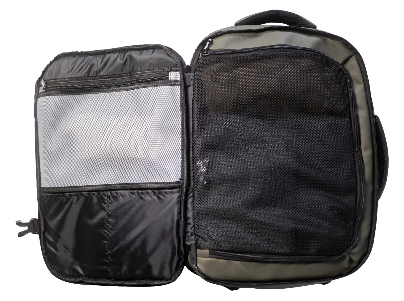Weekender main compartment, item being packed in